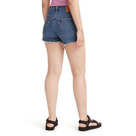 NWT LEVIS 501 original high rise shorts dark Denim - Picture 4 of 16